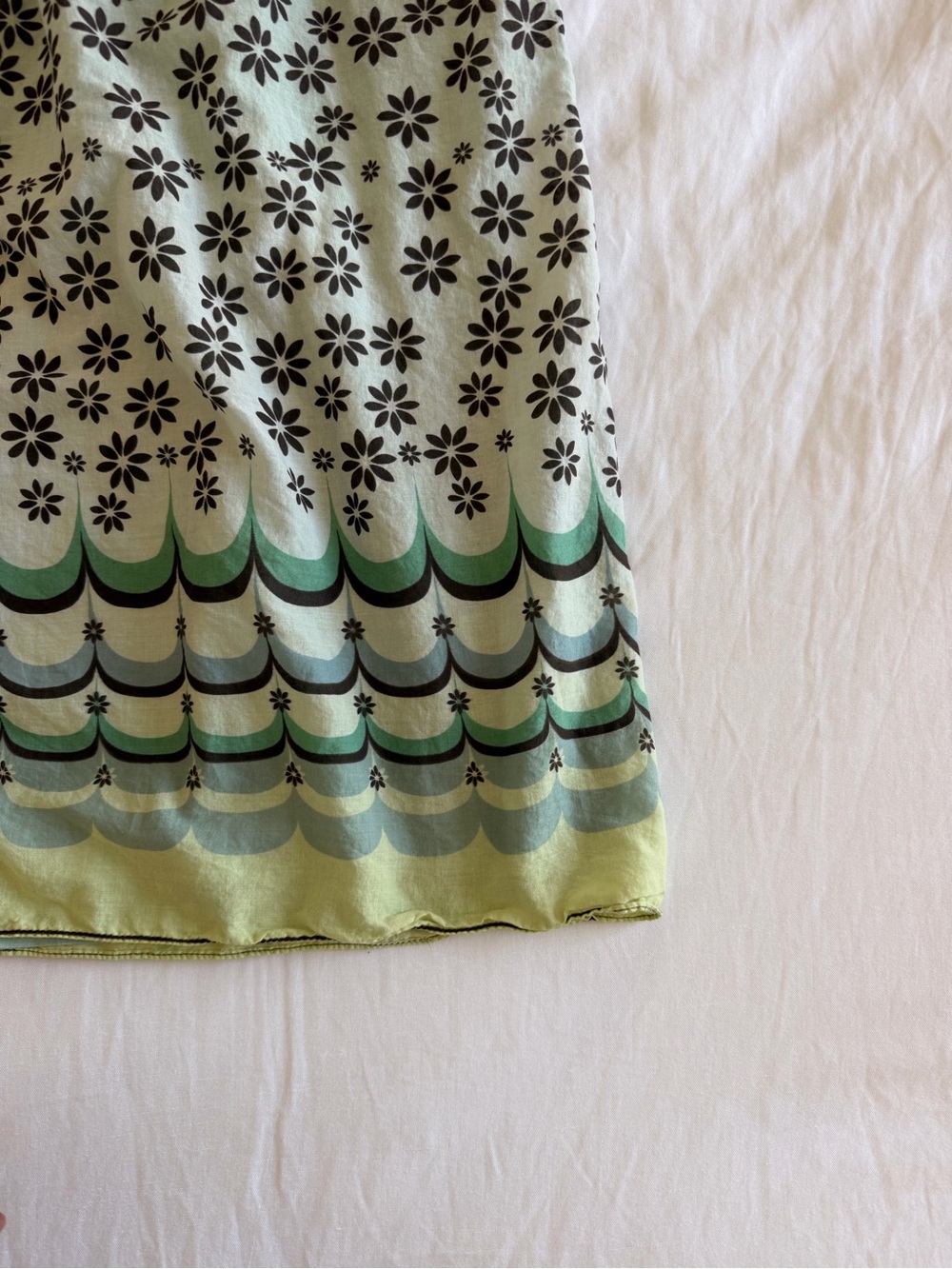 Y2K max Studio Mint floral print knee-length dress size M - Picture 3 of 8